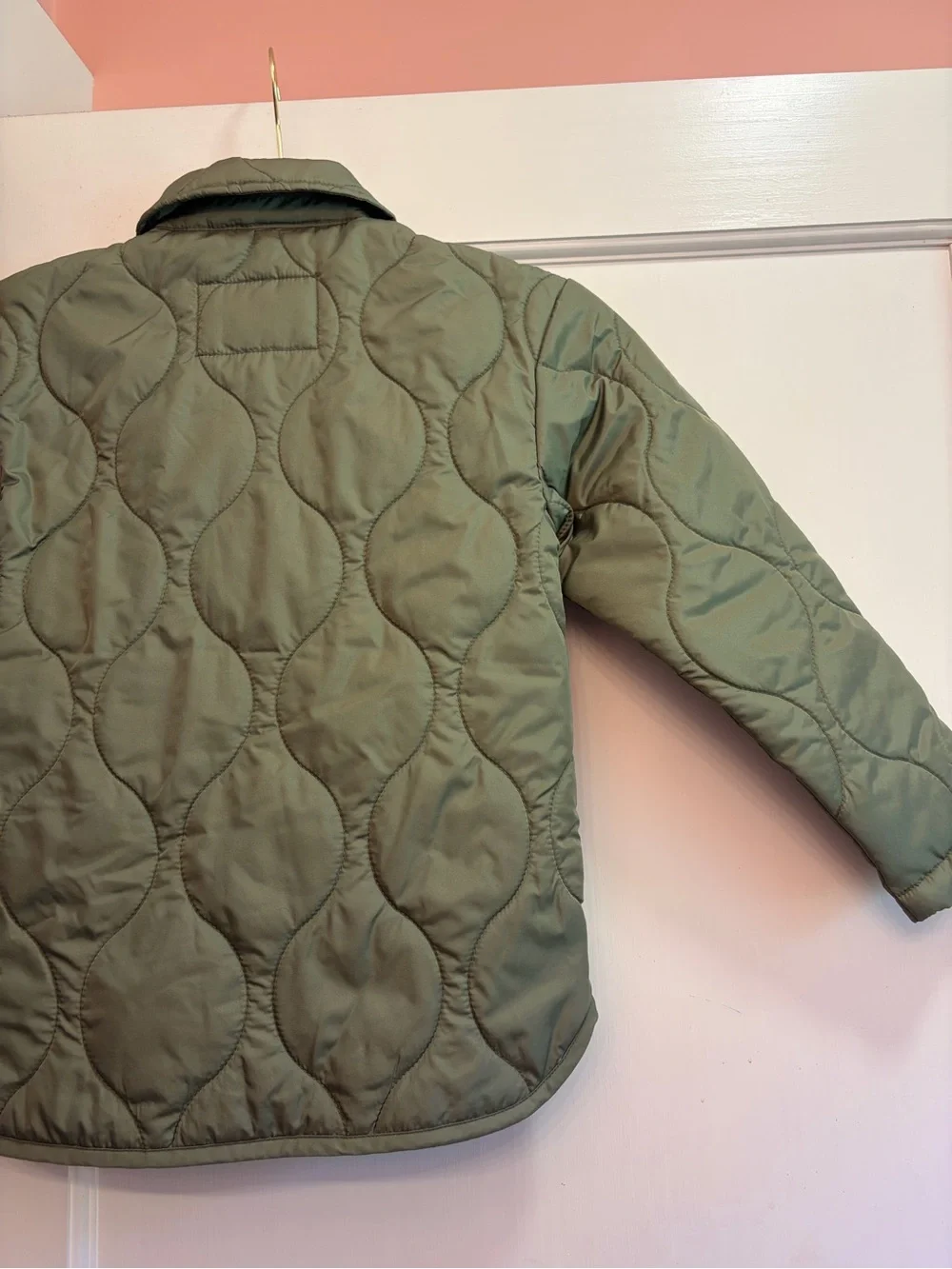 Old Navy Girls Olive Green Light Weight Quilted Jacket L1